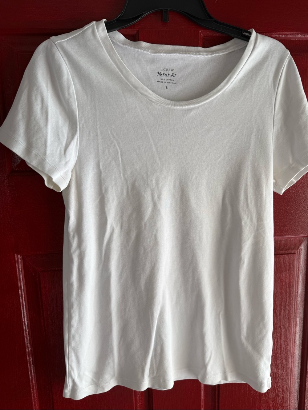 J. Crew White Short-Sleeve Scoop Neck Tee